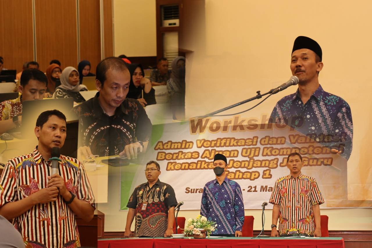 Workshop Verifikasi dan Validasi Berkas Uji Kompetensi Kenaikan Jabatan Fungsional Guru Tahap 1